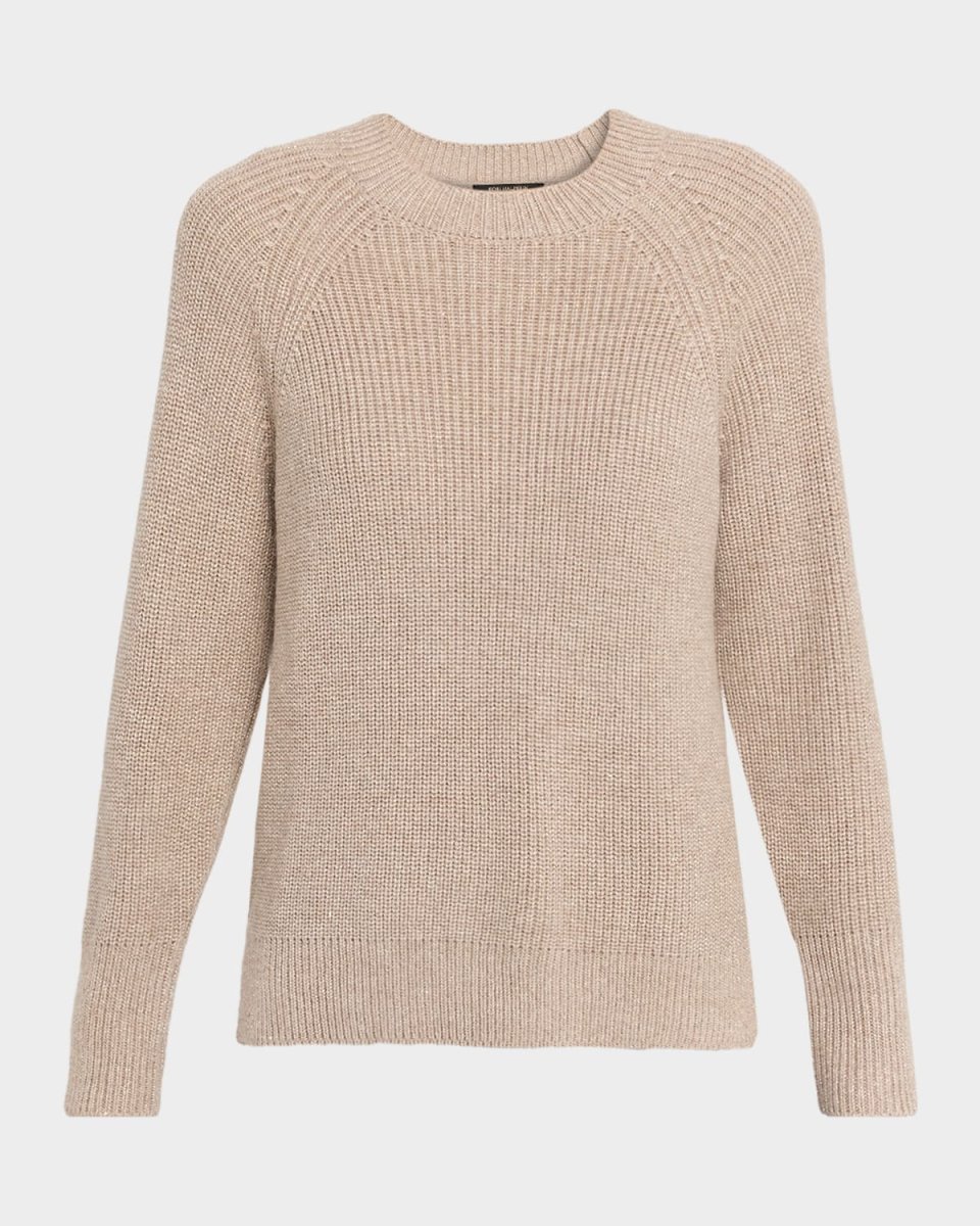 Spinks Ribbed Shimmer-Knit Sweat